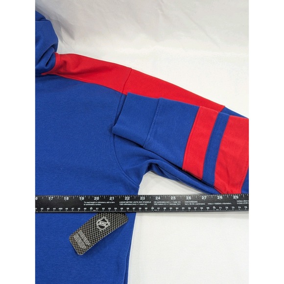 NWT Adult New York Rangers Jersey Style Sweatshirt Hoodie NHL Blue lace Up Med - Picture 8 of 9